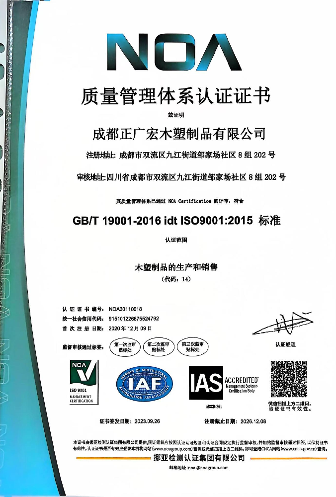 Quality Management System Certification